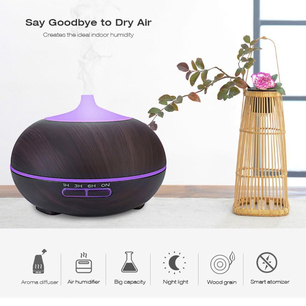 Máy khuếch tán xông tinh dầu phun sương bí ngô lớn 550ml