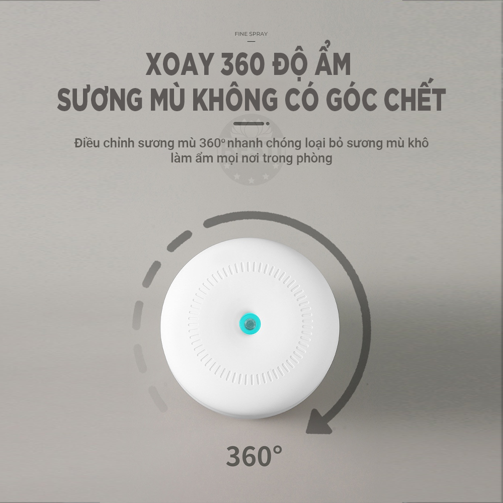 Máy Phun Sương Besti BTY01 Cao Cấp - Tạo Ẩm Không Khí Và Giữ Ẩm Da 420ml - Thiết Kế Nhỏ Gọn, Không Gây Tiếng Ồn - Máy Tạo Ẩm Không Gian Thư Giãn Tích Hợp Đèn Ngủ RGB Nhiều Màu Để Bàn Tiện Lợi, Có Chế Độ Tự Ngắt Khi Hết Nước - Hàng Chính Hãng - Màu Trắng