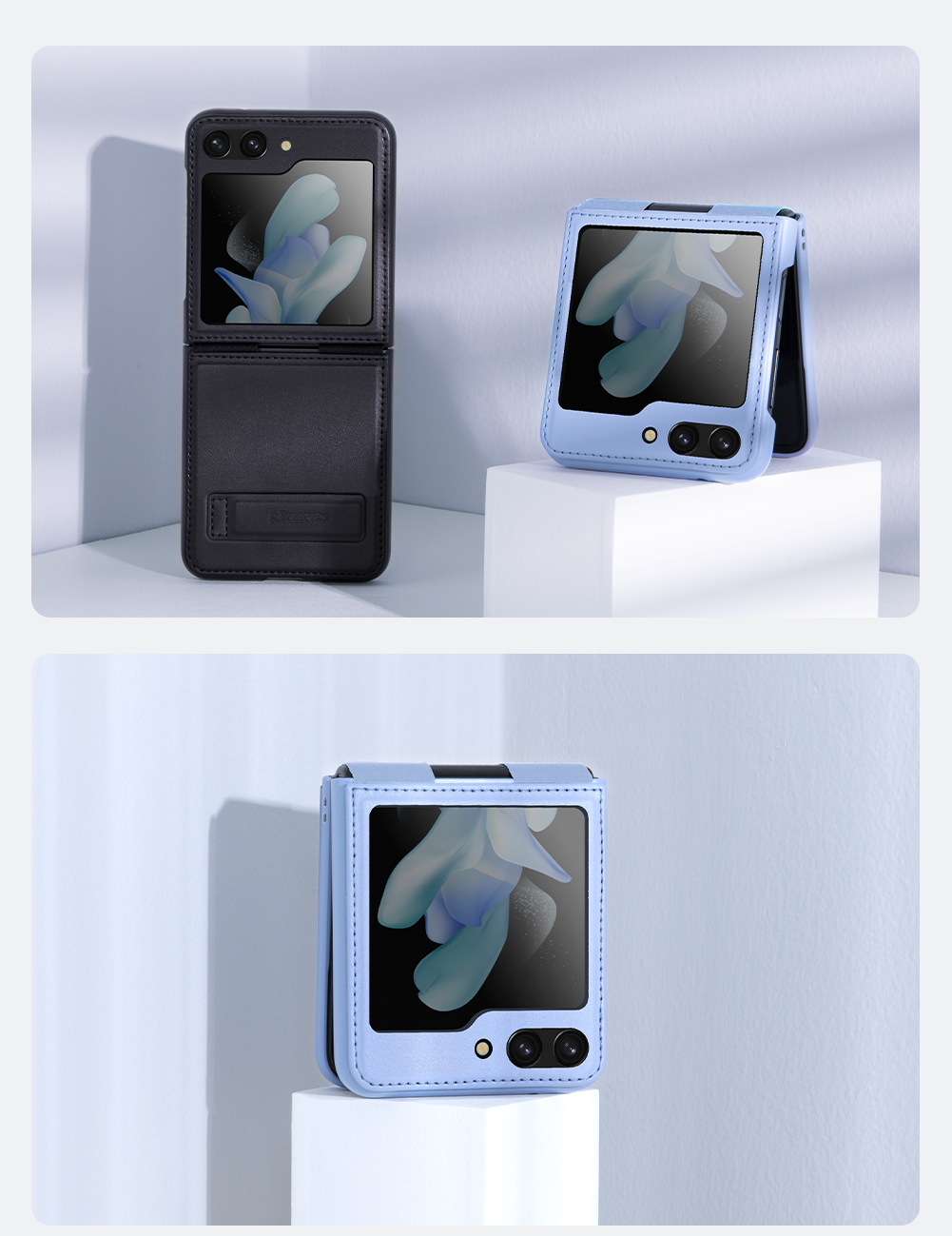 Ốp lưng da dành cho  Galaxy Z Flip 5 Nillkin Qin-hàng chính hãng