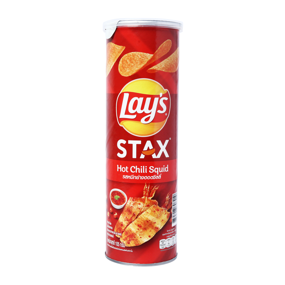 Snack Khoai Tây Vị Mực Cay Lay'S Stax Lon 105G