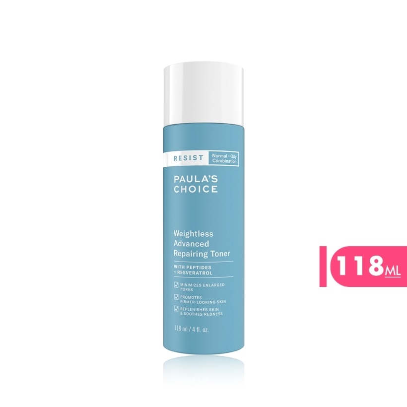 Toner siêu nhẹ cho làn da dầu và lão hóa Paula's Choice Resist Weightless Advanced Repairing Toner 118ml