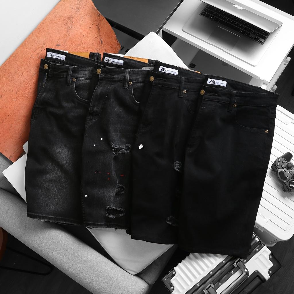 QUẦN SHORT JEAN NAM BIGSIZE - tông đen xám