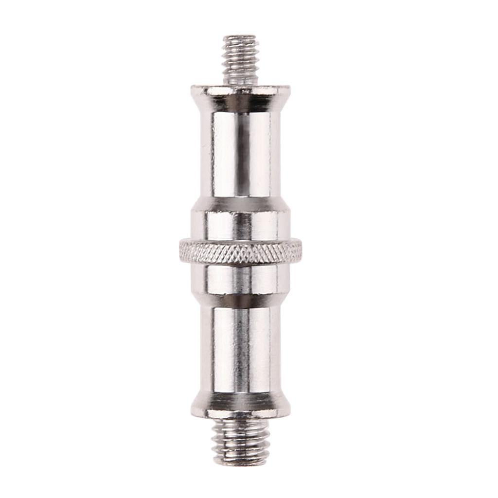1/4" to 3/8" Spigot Stud Male Screw Tripod Adapter for Flash Light Stand