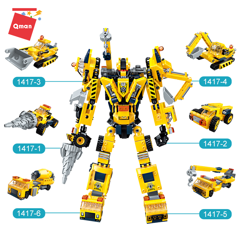 Đồ chơi xếp hình, lắp ráp Qman 1417 - Người máy kĩ thuật