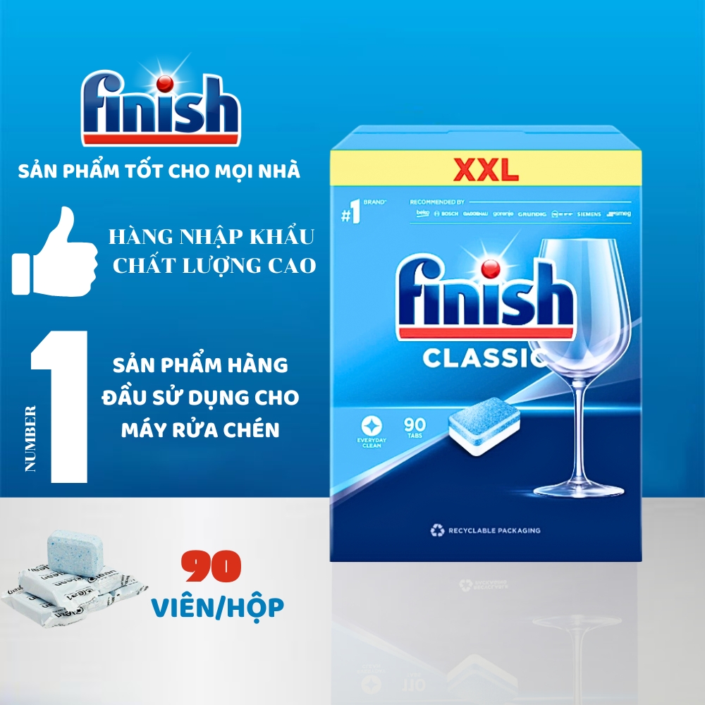 Hộp 120 viên rửa chén Finish Classic Dishwasher Tablets PTT09444