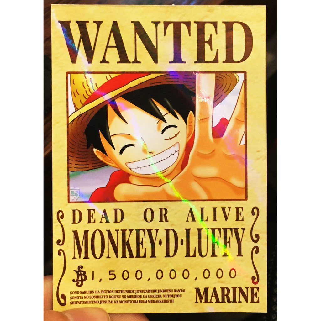 Combo 30 Thẻ bài truy nã - Wanted Poster nhân vật One Piece - Khổ 6.3 x 9 cm