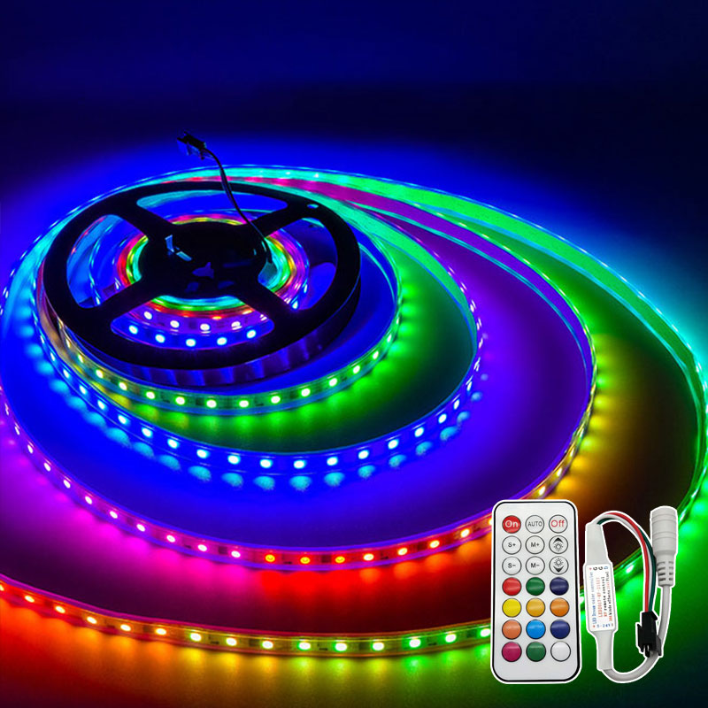 Đèn LED Đuổi 5050 RGB IC WS2811 30 Hiệu Ứng, Kèm Nguồn 12V