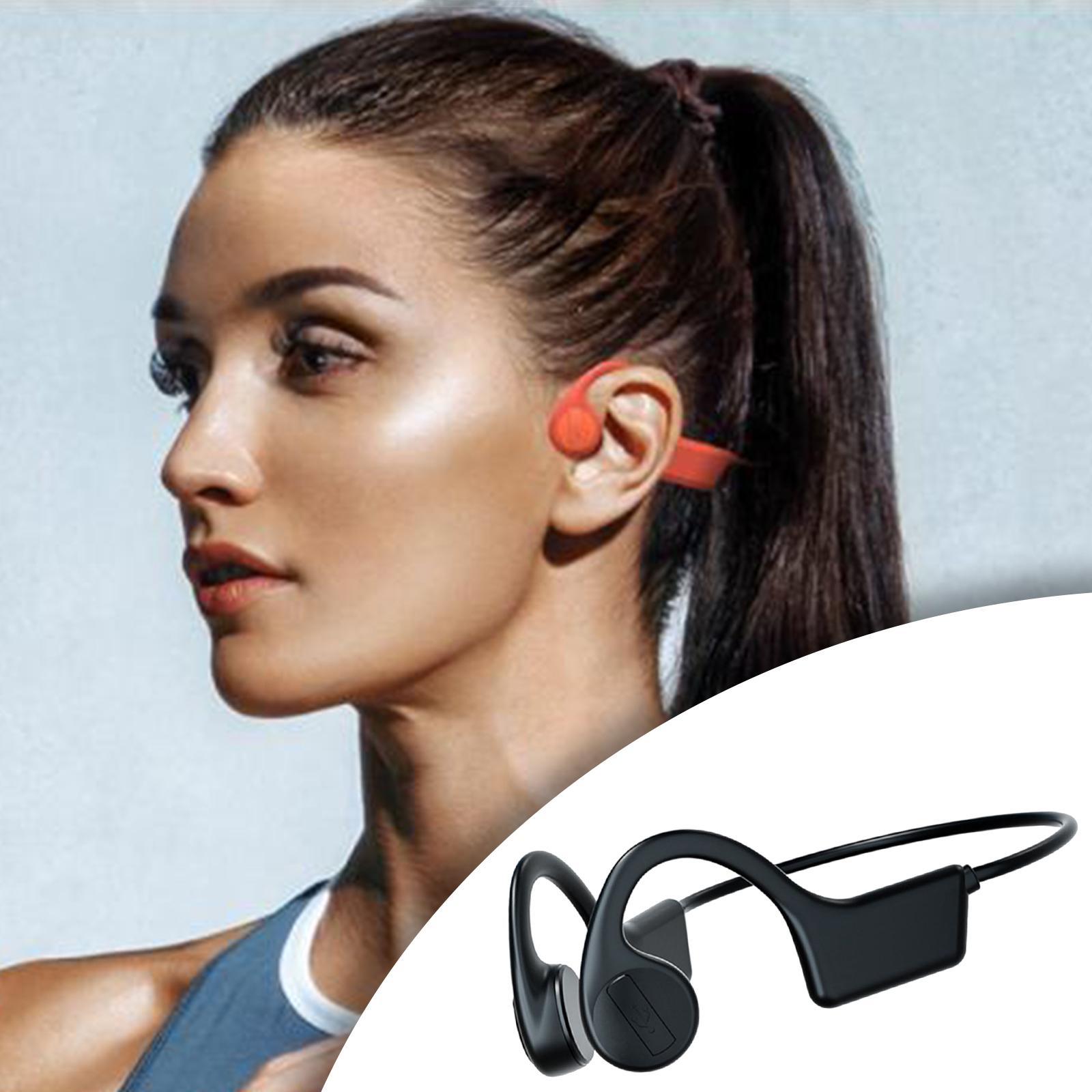Bluetooth Headphone, Bone Conduction Stereo Noise Reduction Open Ear Headset for Driving