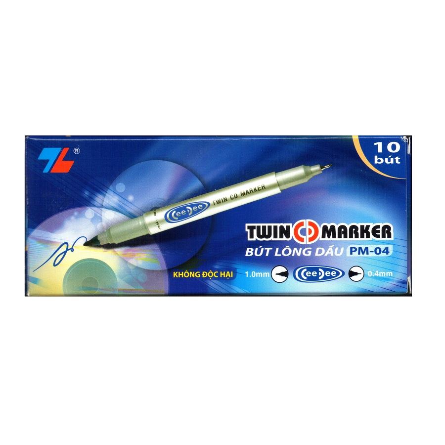 Combo 10 Bút lông dầu Thiên Long PM-04 (10 Cây/1 Hộp - 3 màu)