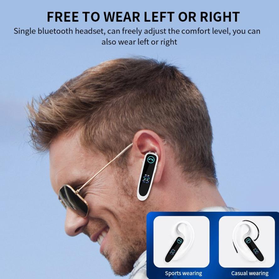A20 Không Dây Bluetooth Âm Thanh Nổi Đơn Kinh Doanh Tai Tai Nghe Có Màn Hình LED Hiển Thị Điện Thoại Rảnh Tay Lái Xe Tai Nghe Có Mic