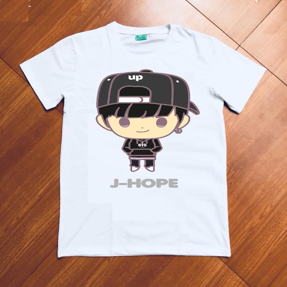 Áo thun nữ thần tượng Hàn Quốc J-Hope in hình chibi cao cấp mtt271