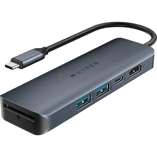 Cổng chuyển đổi HyperDrive Next 6-in-1 USB-C for Pro-grade Productivity HD4002GL - Hàng chính hãng