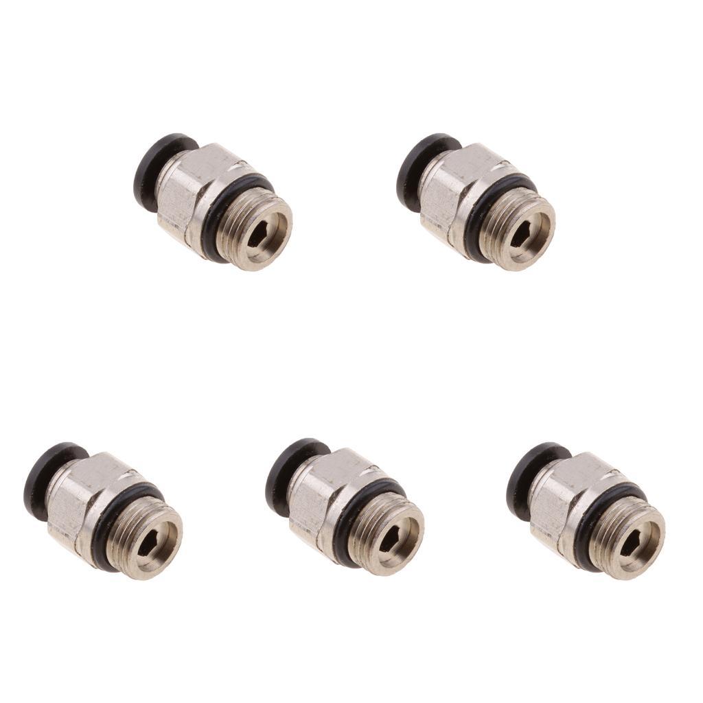 5 Pieces DPC-G-C4/C6/C8/C10 Air Water Hose Tube Straight Push In Pneumatic Fittings 4mm 6mm 8mm 10mm