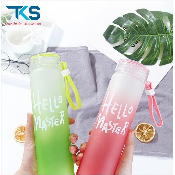 Bình đựng nước Hello Master 480ml chất liệu thủy tinh