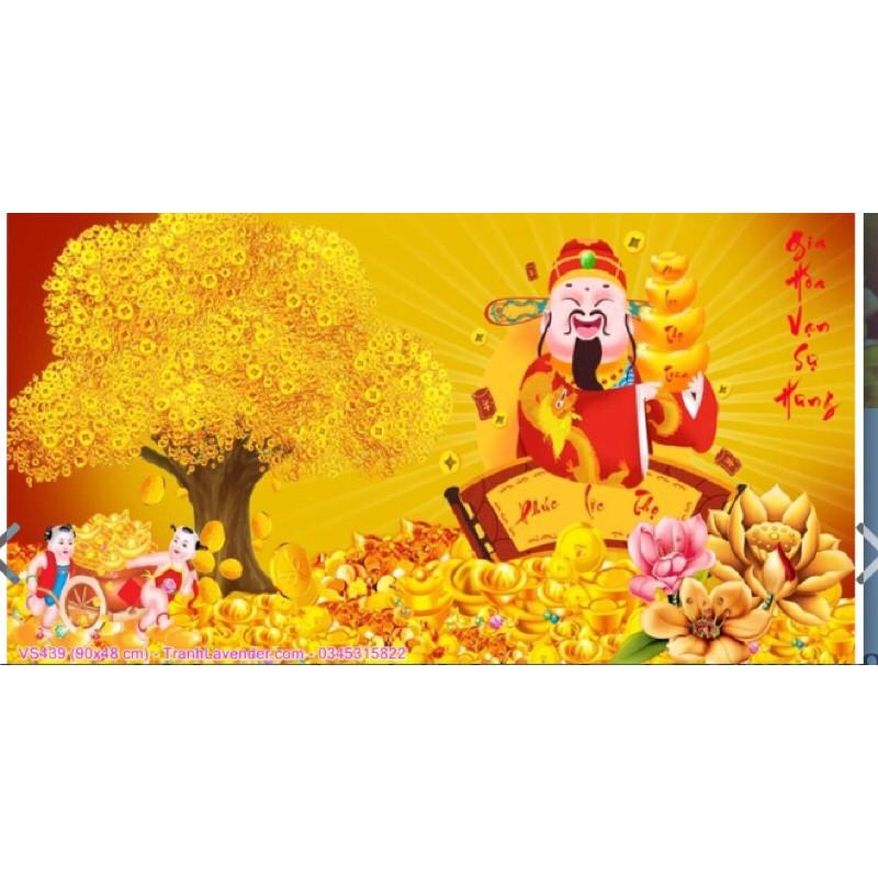 Tranh đính đá Thần Tài Tài Lộc VS439 chưa đính