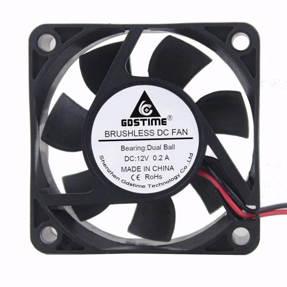 Gdstime 1 Piece Two Balls Bearing 60mm x 11mm DC 11V 1Pin Cooling Fan 60x60x11mm 6011 6cm Cpmputer Case CPU Brushless Cooler