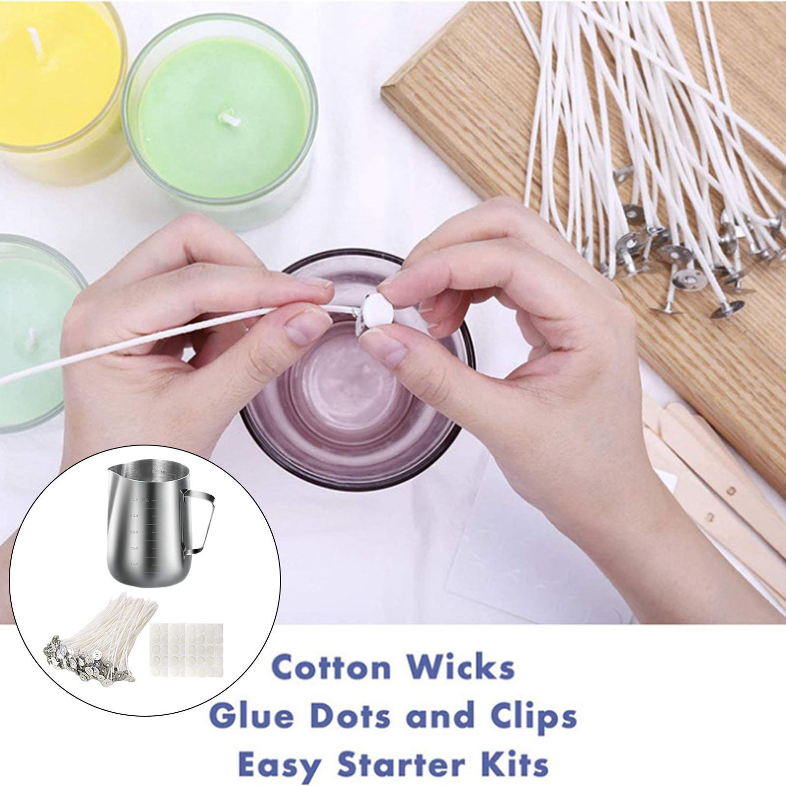 Candle Making Kit Tools Pouring Pot Wick Centering Device Candle Wick Stickers Set