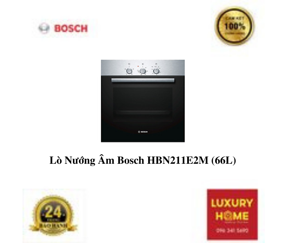 Lò Nướng Âm Bosch HBN211E2M (66L) - Hàng chính hãng