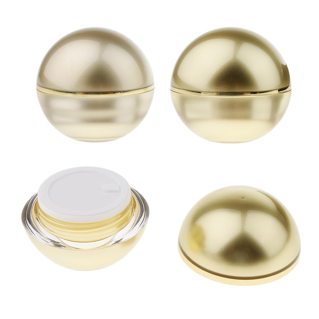 Quả Bóng Mỹ Phẩm Container đựng Kem Trang điểm Lọ Serum Lưu Trữ Bax Gold