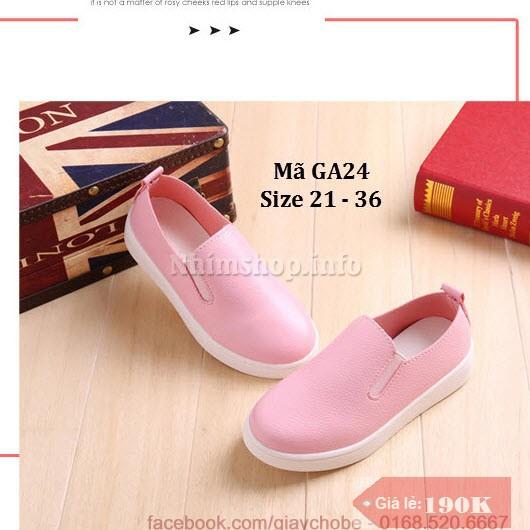 Giày Slip Ons Trẻ Em 1 - 12 Tuổi GA24