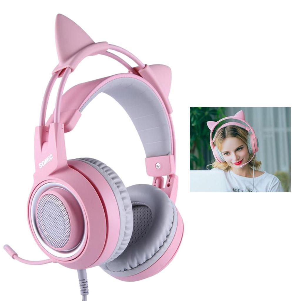 Headset 3.5mm Adjustable Headband Earphones Ear-Cup for Phone PC