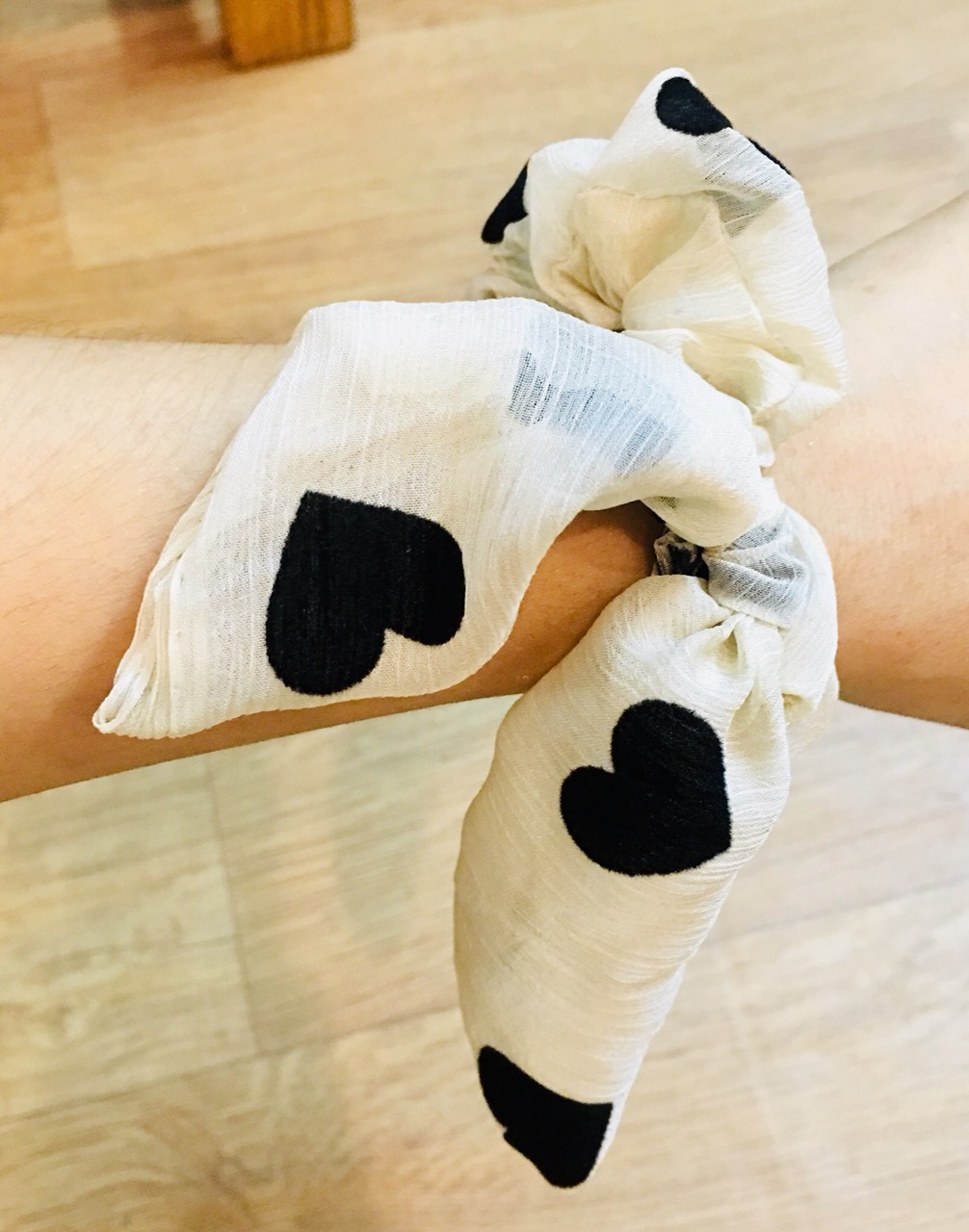 Chun buộc tóc vải/ Cột tóc vả hình nơ xinh HOT HIT COMBO 2 CÁI