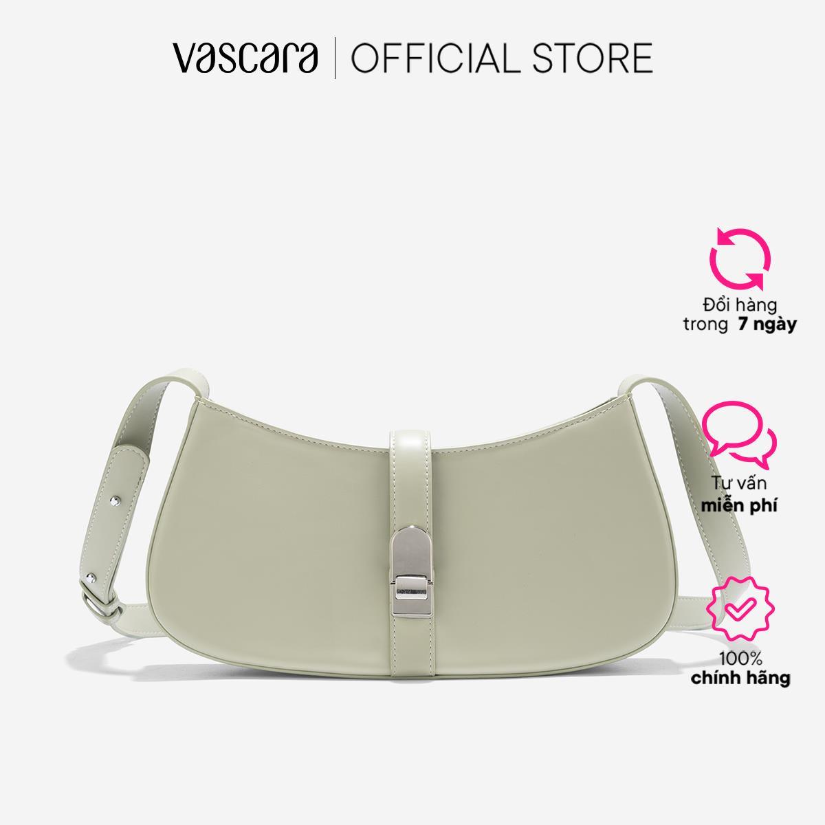 Vascara Túi Tote Đeo Vai Nhấn Khóa Gài - TOT 0160