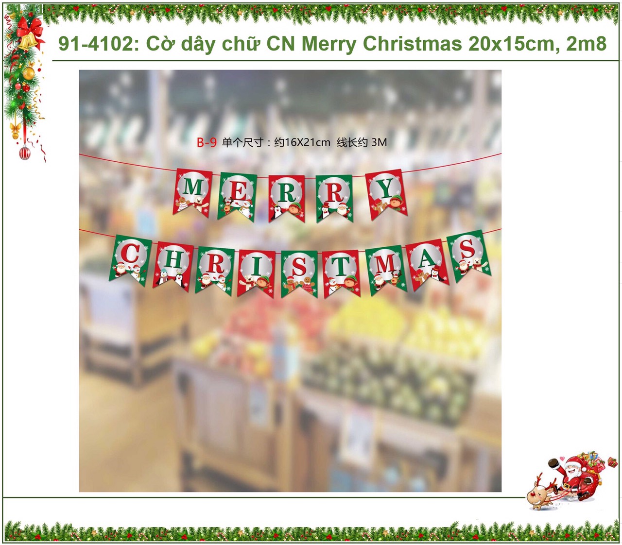 Dây Chữ Treo Trang Trí Noel Nhiều Mẫu Dễ Thương Cho Bạn Lựa Chọn