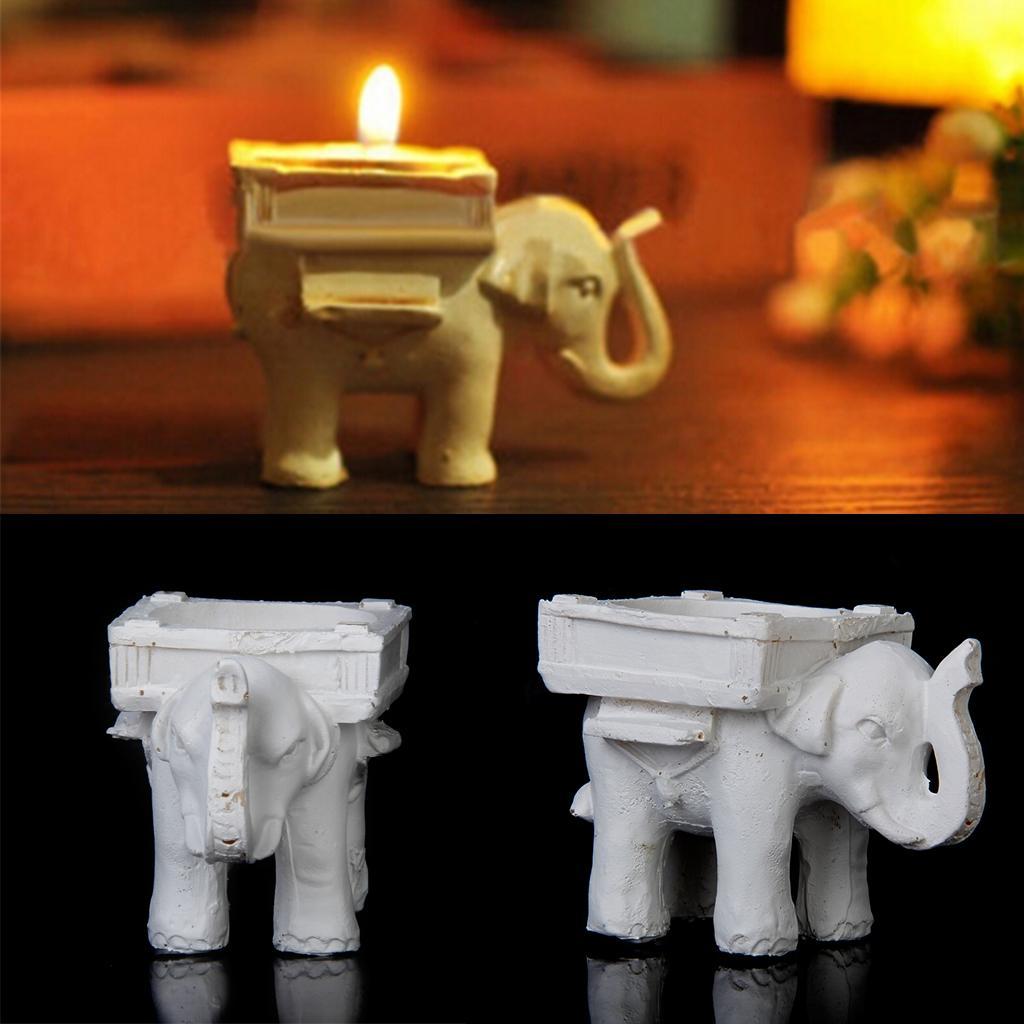 Wedding Favors Lucky Elephant Tealight Candle Holder Home Decoration White