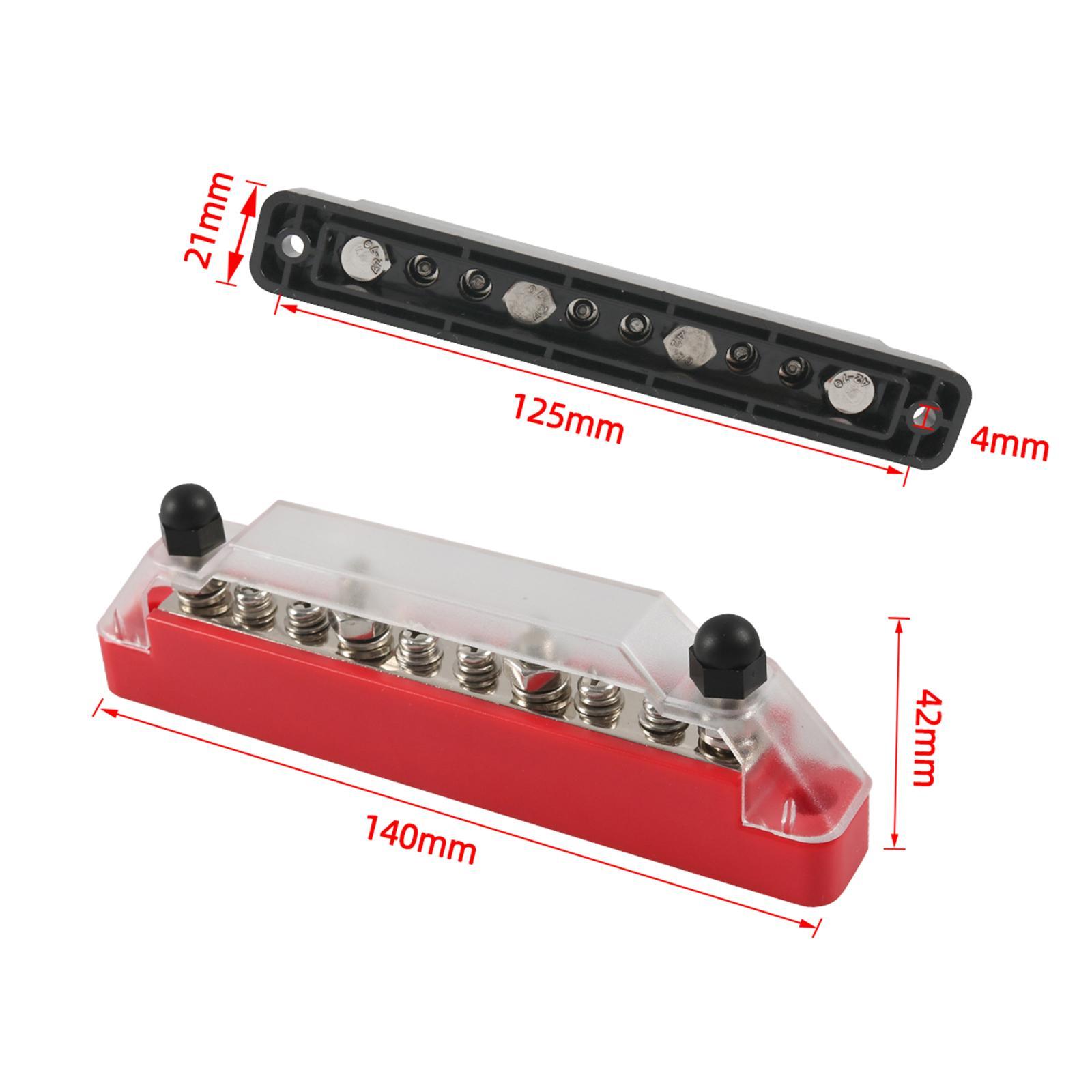 2x Bus Bar Power Distribution Block 4x M6 Studs 6x Screws for Boat Car