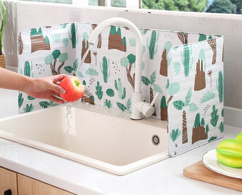 Tấm Chắn Dầu Mỡ Mẫu Hoa Văn Gấp Gọn