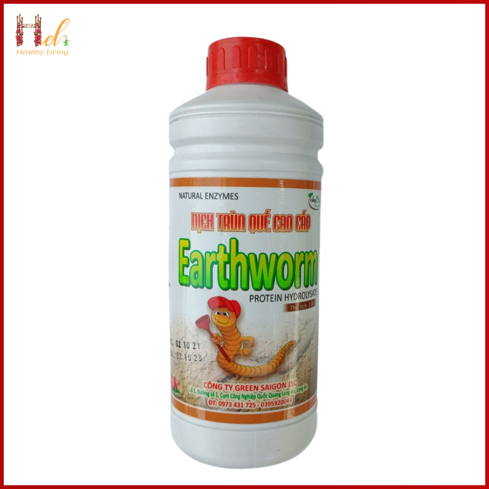 Phân Bón Hữu Cơ Dịch Trùn Quế Earthworm 1 Lít