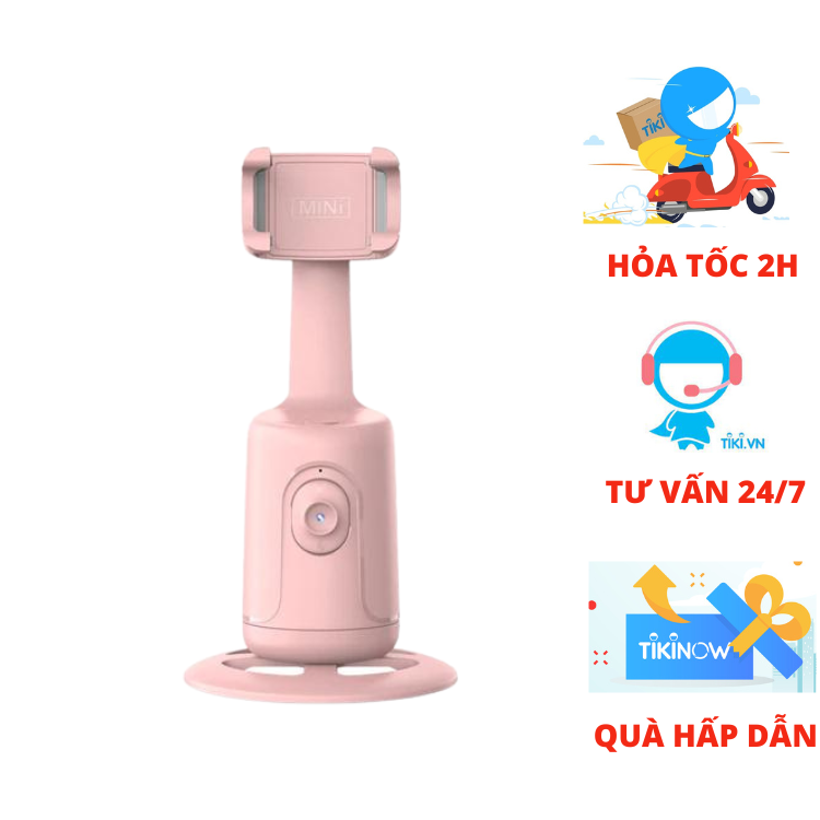 Gimbal Điện Thoại  để bàn P01 di chuyển theo  khuôn mặt Cho Quay 360 độ - Giao màu ngẫu nhiên - Hàng chính hãng