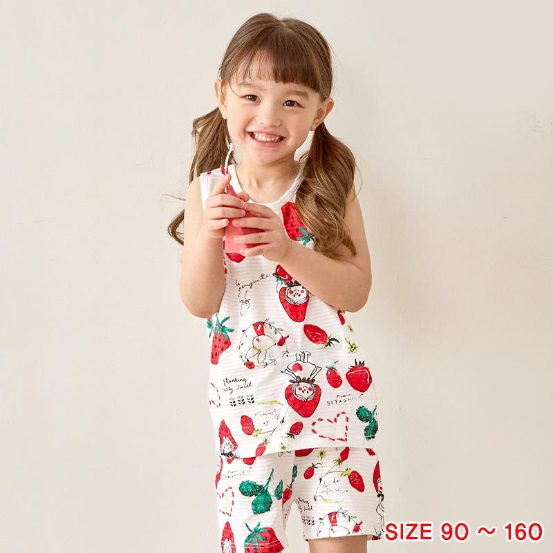 Đồ bộ quần áo ba lỗ cotton cho bé trai, bé gái mặc nhà mùa hè Unifriend Quốc U2022-11. Size đại trẻ em 5, 6, 8, 10 tuổi