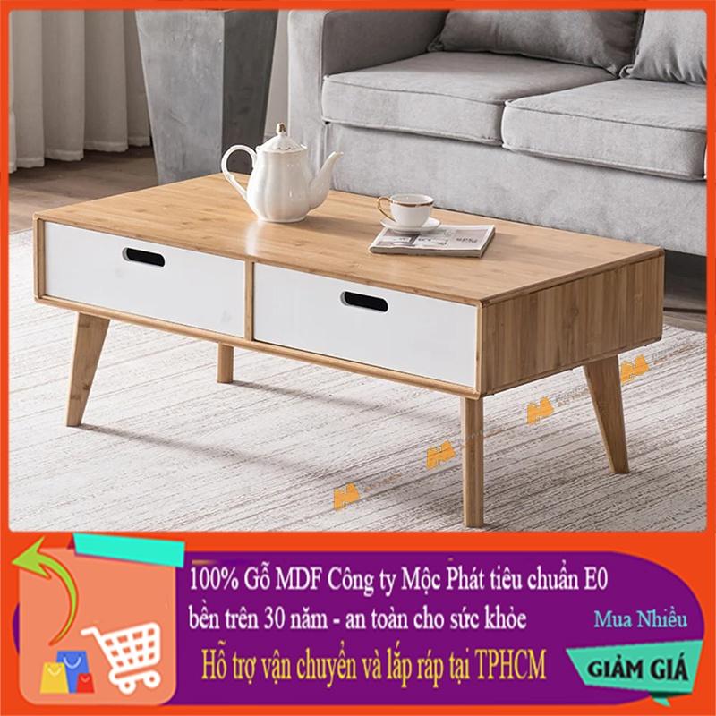 Made in VN Bàn trà hiện đại chân cao cho phòng khách gỗ mdf 17mm công ty Mộc Phát độ bền trên 30 năm AN072