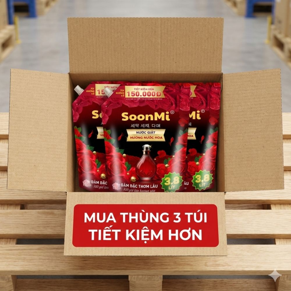 Nước giặt hương nước hoa Soonmi 3.8L - hàng chính hãng