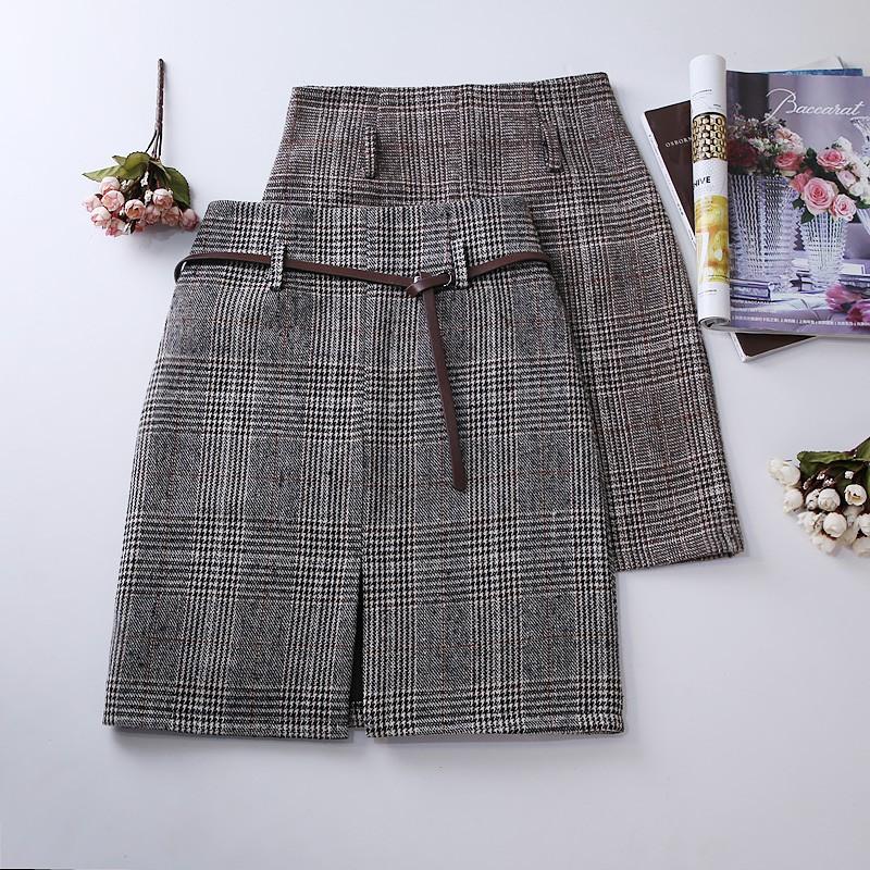 Chân váy vải bố xẻ tà trước, chân váy dáng A - CV101