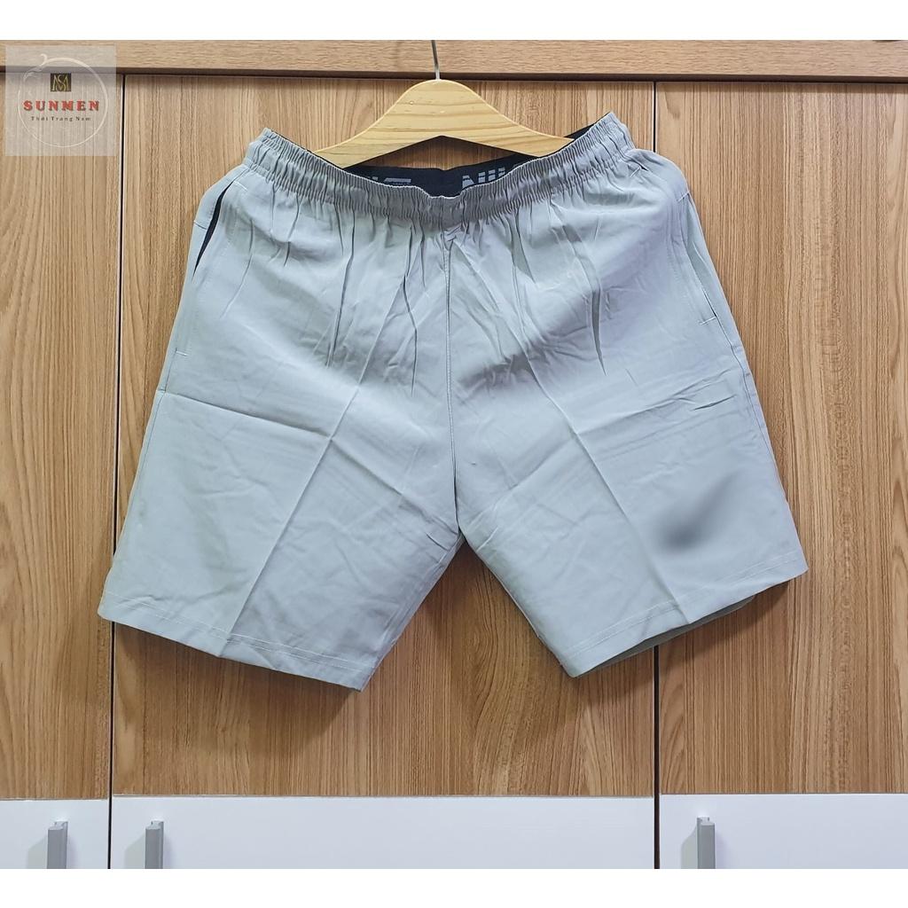 Quần Short Thể Thao Nam Chất Liệu Si Mịn Mát Co Giãn 4 Chiều Thoáng Mát Mặc Mùa Hè Size Từ 45-85kg