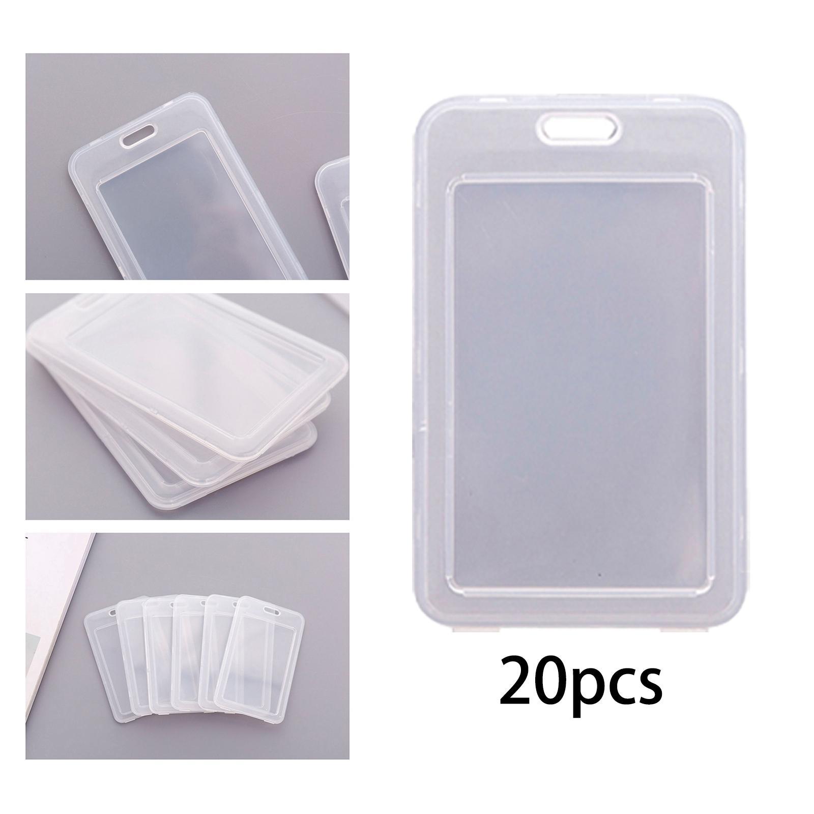 20Pcs Clear Credit Card Holders Covers ID Cards Sleeve for Women Student Men