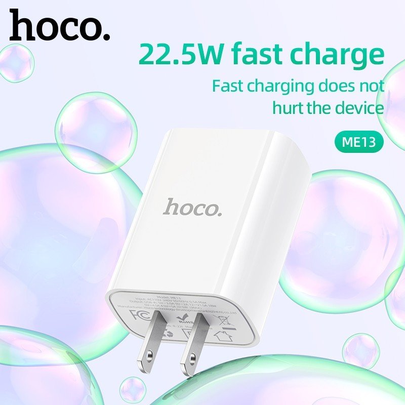 Cóc Sạc Nhanh Hoco. Dành Cho ME13 22.5W QC3.0 5A Cổng Sạc USB Hàng Chính Hãng