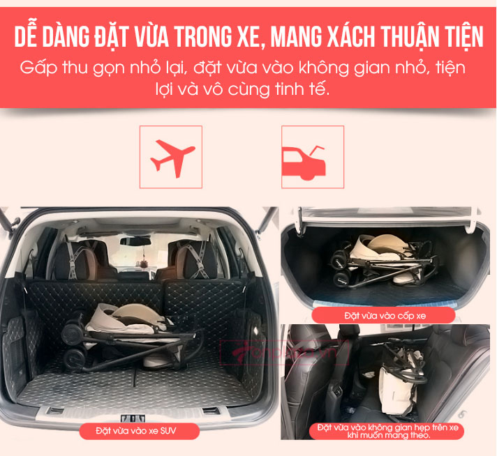 Xe đẩy em bé, Xe đẩy trẻ em cao cấp 2 chiều 3 tư thế A10 gấp gọn và tiện lợi, mẫu mới 2021 - TẶNG KÈM BỘ THẺ HỌC THÔNG MINH 16 CHỦ ĐỀ 416 THẺ CHO BÉ