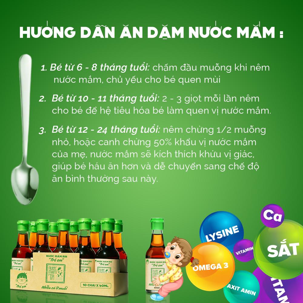 Đặc Sản Phan Thiết - Combo 2 Chai Nước Mắm Tĩn Ăn Dặm Cho Bé Độ Đạm 42N Làm Từ Cá Cơm Than Nguyên Chất (60Ml/Chai)