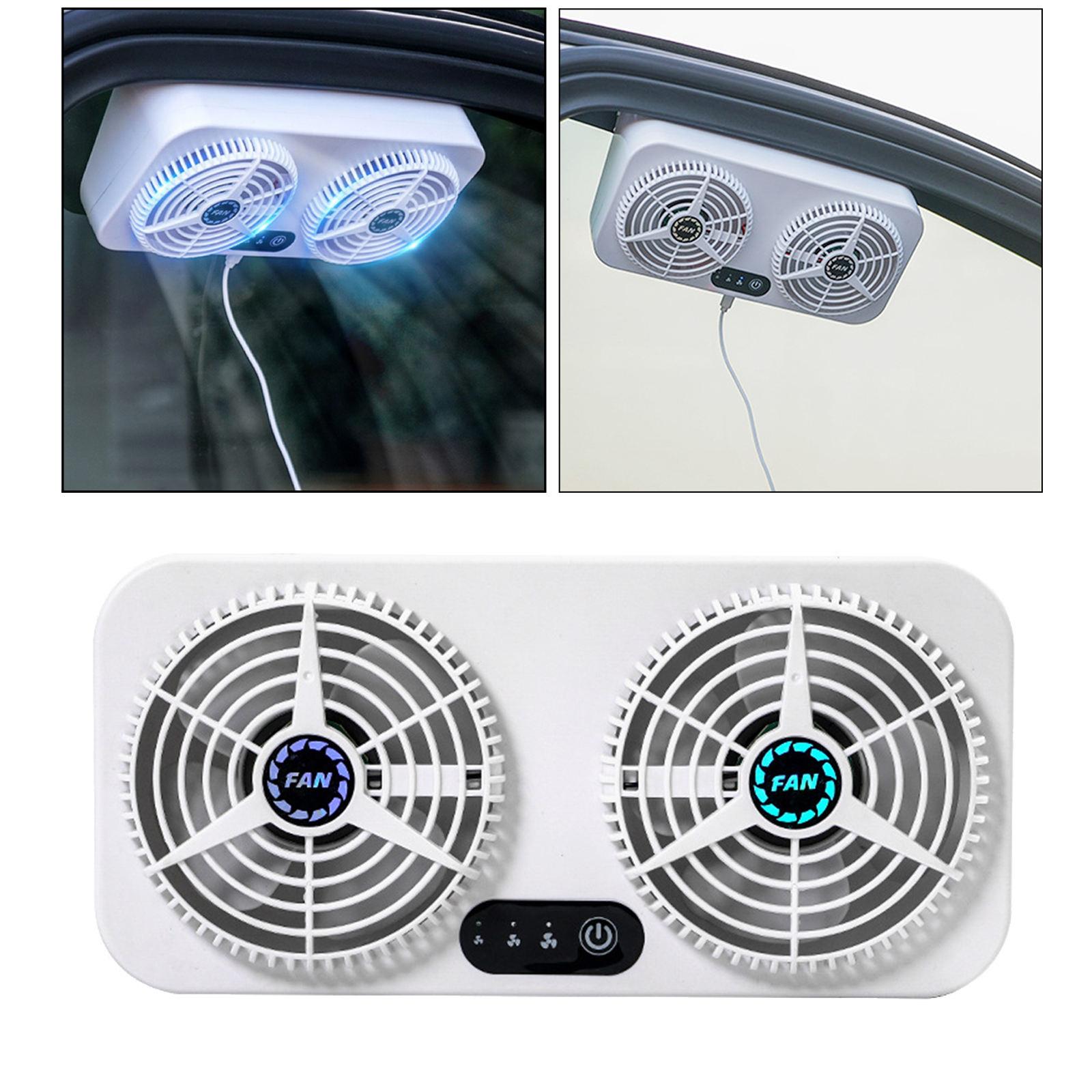 Car Exhaust Fan Car Radiator Cooler 3Gears Adjustable Car Ventilation Fan