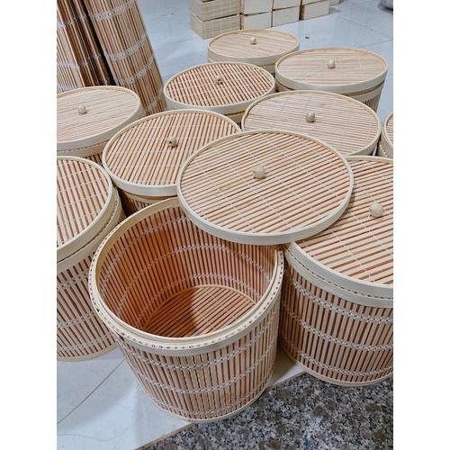 Thùng Rác Bằng Tre - Thùng Tre Nhỏ Đựng Đồ - Bamboo Waste Paper Bin