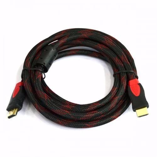 Cáp HDMI 3M- 5M-10M Tròn Đỏ Đen bọc lưới chống nhiễu cao cấp