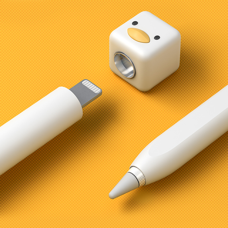 Ốp silicon bảo vệ cho bút Apple Pencil 2 Hình Chú Vịt Cute Duck