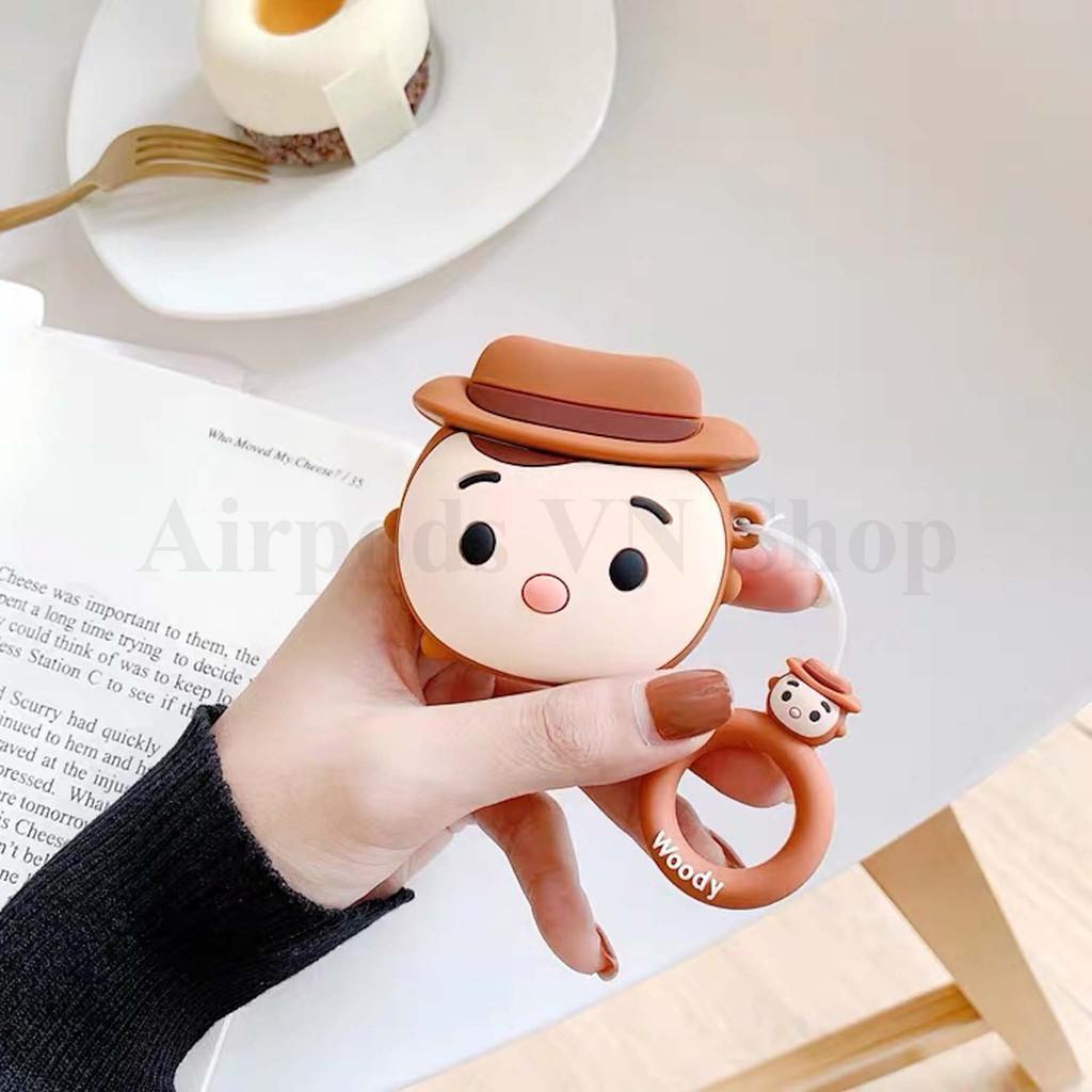 Bao Case Ốp dành cho Airpods 1/2 Buzz and Woody silicon 3d cao cấp