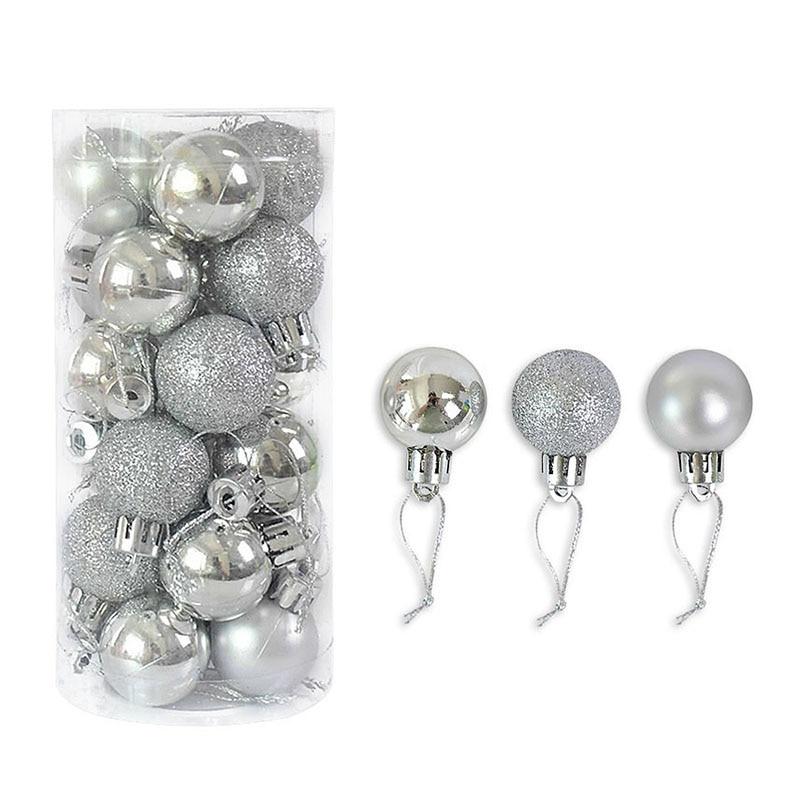 Set 24 quả châu nhỏ gọn trang trí cây thông noel độc đáo