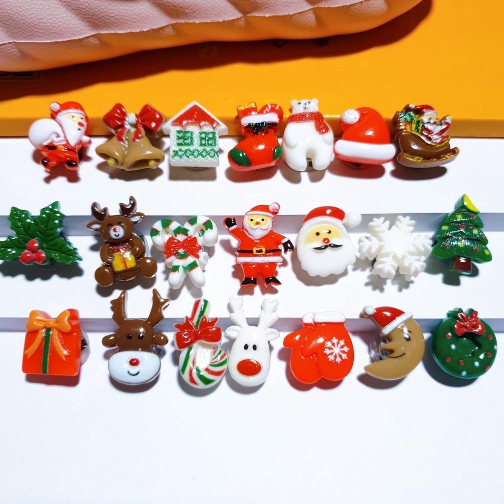 Sticker trang trí dép cross / nút gắn hkdesign mẫu về giáng sinh NOEL gắn sục/ duet nữ