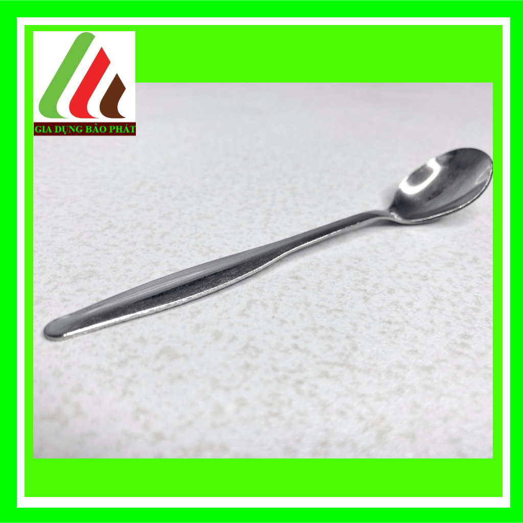 Bộ 10 muỗng / thìa inox cà phê nhỏ đơn giản đẹp dễ thương sáng bóng dày dặn cán ngắn 12,5cm